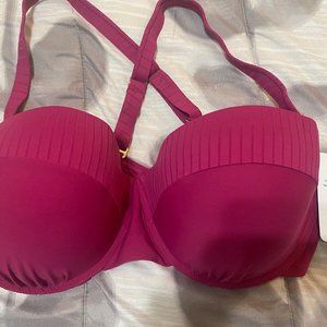 New Ladies Terra & Sky Pink Swimsuit Bathing Suit Top, Size 4X Plus